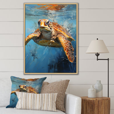 Reproduction sur toile Adelchi Turquoise