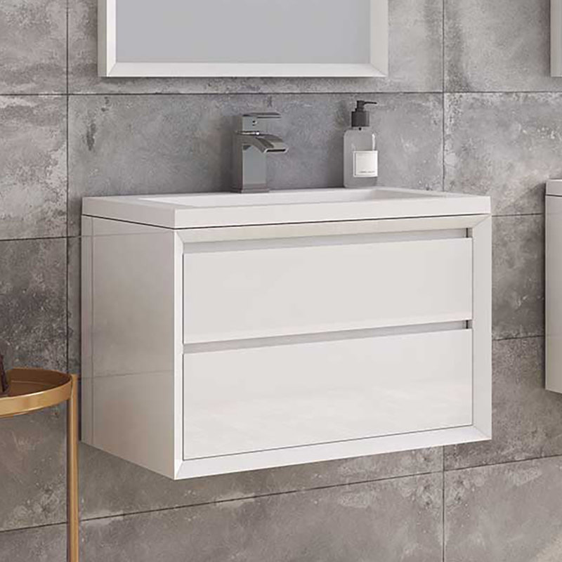 Senora 592mm Single Bathroom Vanity with Integrated Resin Basin