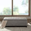 Banc de rangement - Gris, rembourré, intérieur gris à fermeture en douceur avec fonction et design rembourré