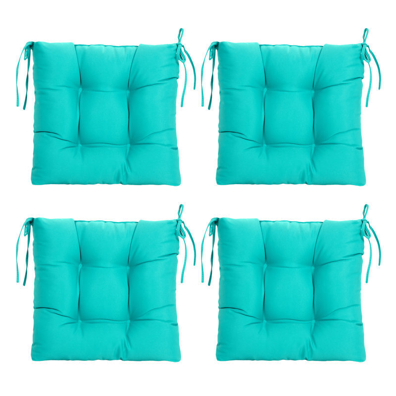 Outdoor 4'' Seat Cushion, Turquoise