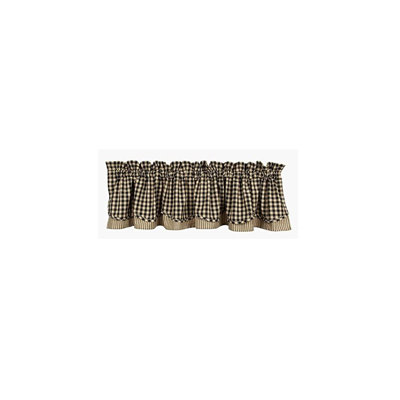 Carnbore Cotton Blend Checkered Window Valance