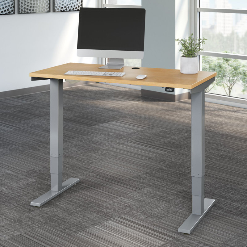 Bureau pour travailler debout à hauteur réglable, Chêne Naturel, l 47,6 po x P 23,35 po