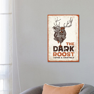 Dark Rooster Burnt Orange - Wrapped Canvas Print