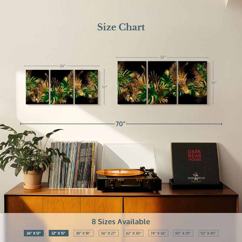 Harnek Leaves, H 12 po x l 26 po