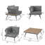 Canapé modulaire en L pour patio avec table d'appoint, canapé modulaire pour l'extérieur-421400145