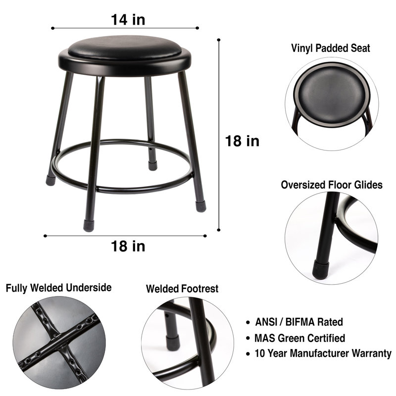 Tabouret Otto, Noir