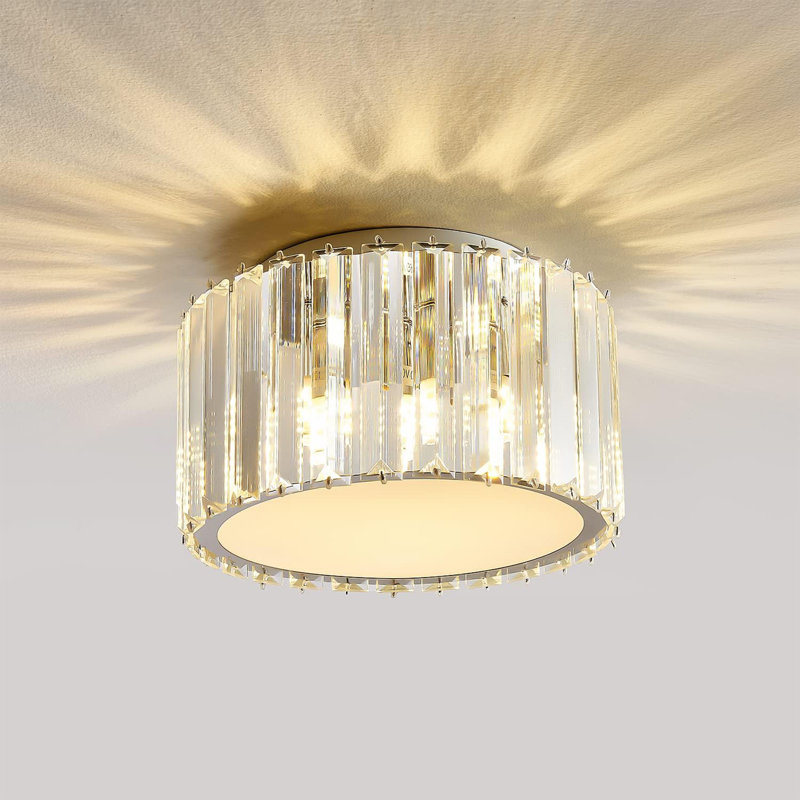 Plafonnier encastré en cristal, Chrome chrome