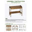 Bureau en bois massif avec tiroirs, bureau manuel à hauteur réglable avec trou pour câbles-1779655331-1781994030
