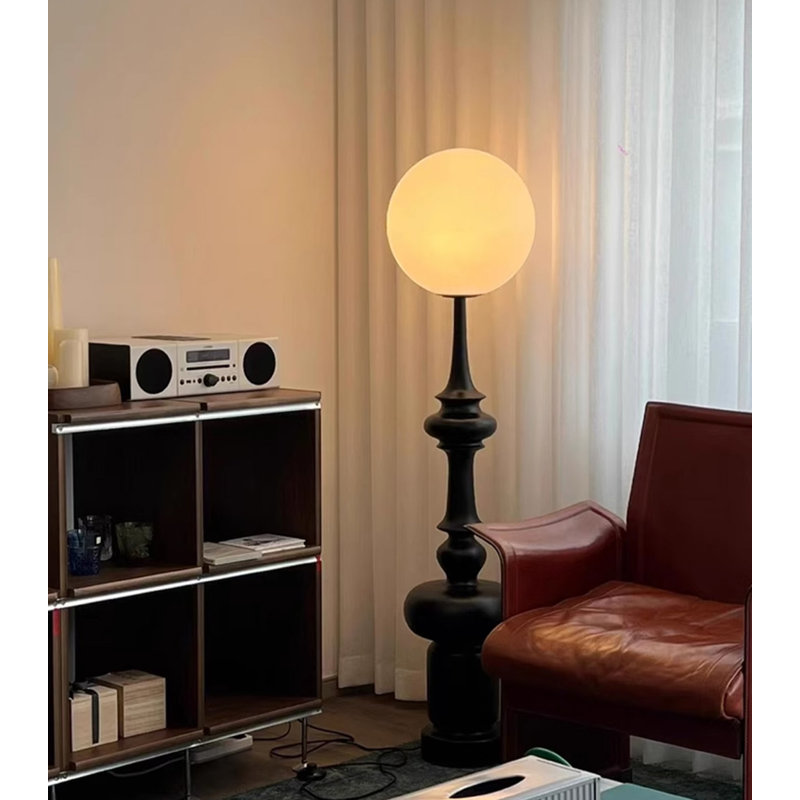 Luminaire sphérique colonne Mid-Century