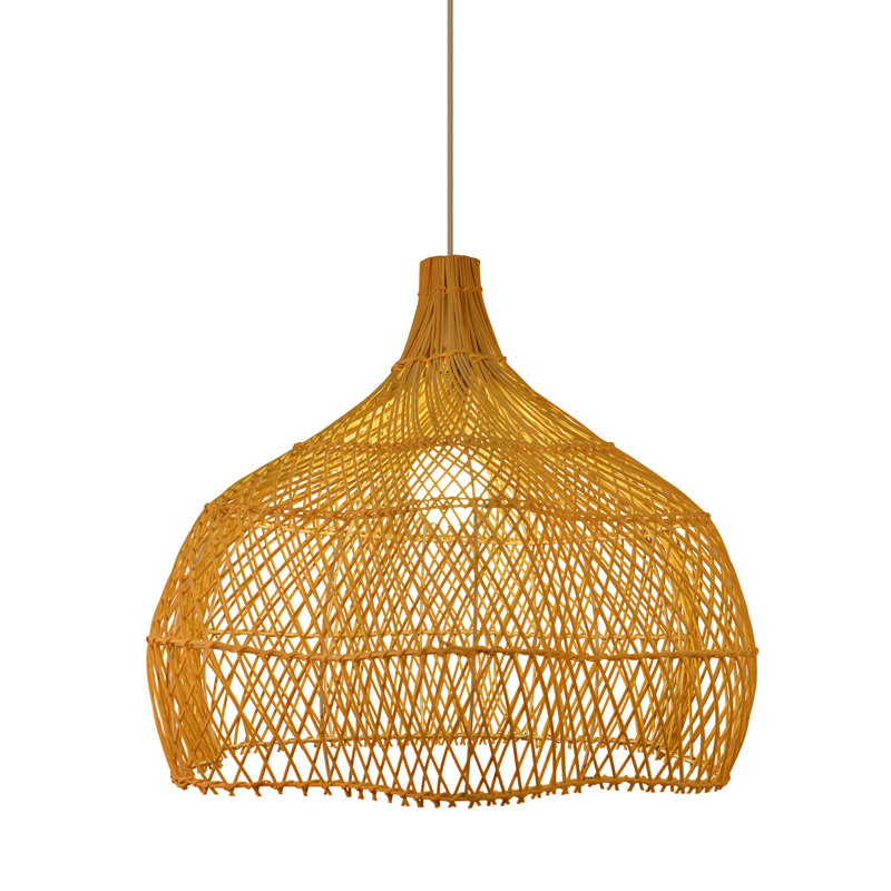 Luminaire suspendu à 1 lumière Braegyn, H 19,68 po x l 21,65 po x P 21,65 po