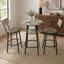 Ensemble de tabourets de bar ronds avec tablette, tabouret rembourré avec dossier, 60 cm L x 60 cm P x 90 cm H-1915070701-1915070703
