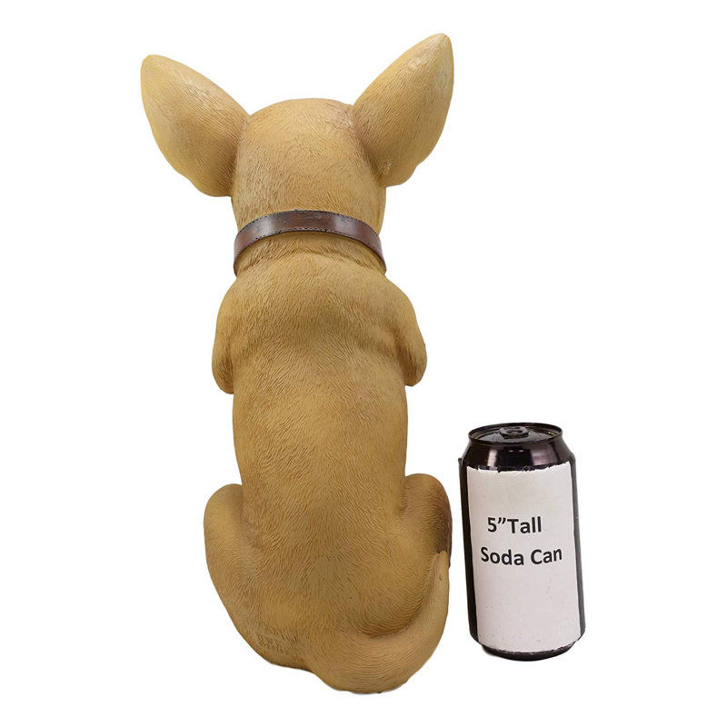Yasir Deer Head Begging Chihuahua Dog on Two Legs Decorative Statue