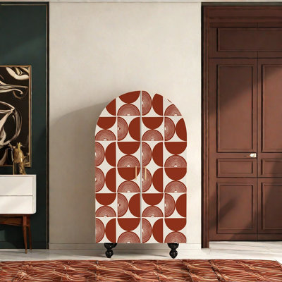 Bedroom cream-style art wardrobe