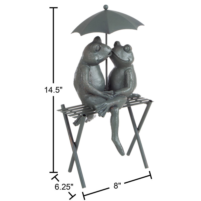 Hitton Romantic Resin Frog Figurine