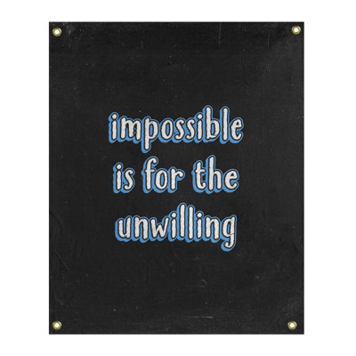 Tapisserie tableau noir quote not impossible quot