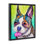 Cadre flottant de bouledogue français lumineux et vibrant, design par Tatiana Roberts