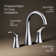 Simplice Widespread Bathroom Sink Faucet, Three-Hole Bathroom Faucet with Clicker Drain, 1.2 GPM