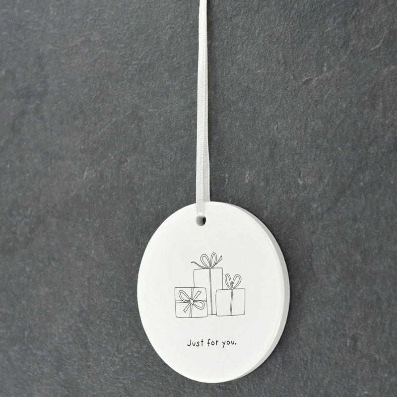 Carley Just For You Presents Circle Shaped Ceramic Ornament