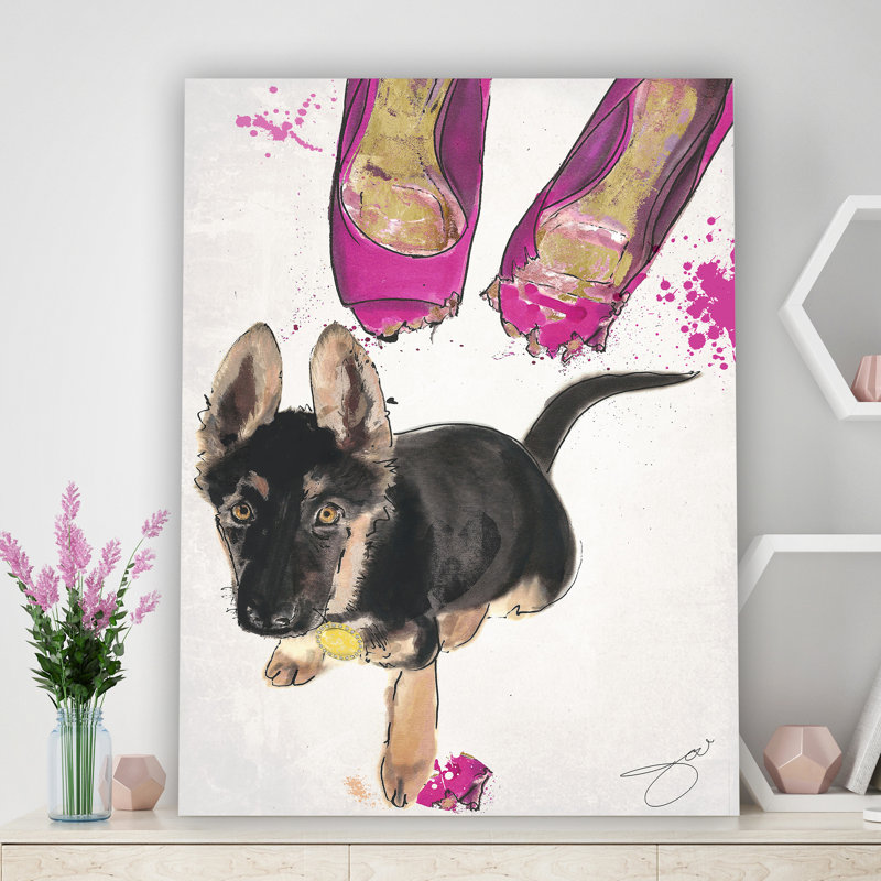 «New Shoes», reproduction de peinture à l'eau sur toile encadrée, H 30 po x l 18 po x P 1 po, Toile tendue