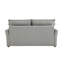 Canapé modulaire en chenille gris avec couchette et rangement structuré pratique