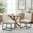 Chenille Upholstered Dining Chairs with Iron Leg Frame Side Chair (Set of 2)-2110205093
