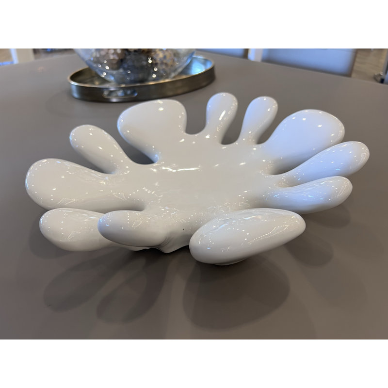 Sawyers Ceramic Decorative Bowl 1, White
