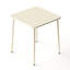 Table de salle à manger d'extérieur moderne et épurée, couleur blanche rétro, peinture renforcée, pour cour et villa, profondeur de table carrée de 68,3 cm, idéale pour une utilisation en plein air dans une villa.