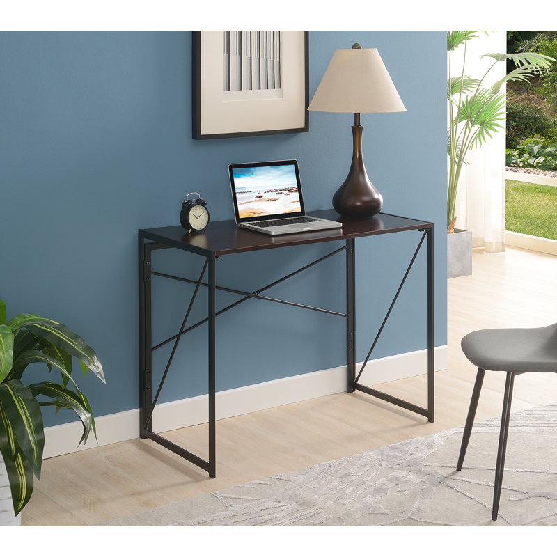 Computer Folding Desk, Espresso/Black