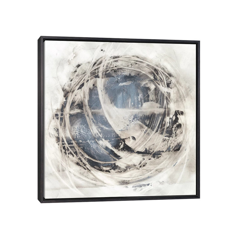 « Orbit rotationnelle II » par Ethan Harper, reproduction d’art, H 37 po x l 37 po x P 1,5 po, Encadrement noir décoloré