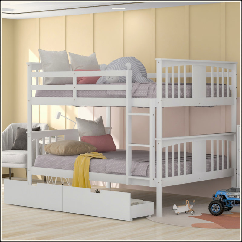 Lit superposé avec tiroirs et échelle pour les meubles de chambre à coucher et d'amis