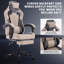 Fauteuil de jeu ergonomique pour PC avec massage, repose-pieds, appui-tête et soutien lombaire, cuir PVC à haut dossier, 300 lb (gris)