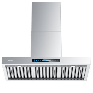 IKITCHEN 36" 900 Cubic Feet Per Minute Ducted Wall Mount Range Hood with Baffle Filter and Light Included