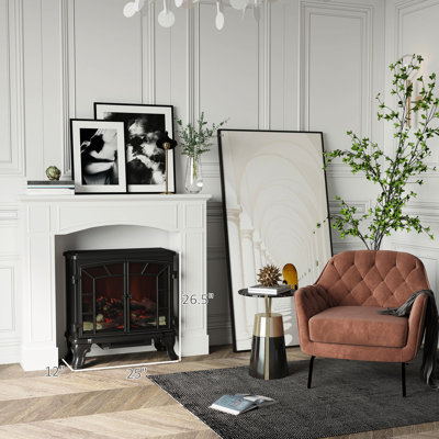 White Fireplace - 29" Interior Width, Decorative Accent, 45.25" Wide Ornament Area, Easy To Clean And Neat, Tipping, Electric Modern By White, Inside , Top, Effortless Cleaning, ,
