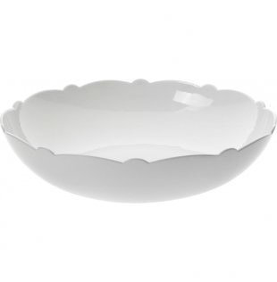 Alessi Dressed Porcelain China Stainless Steel Salad Bowl