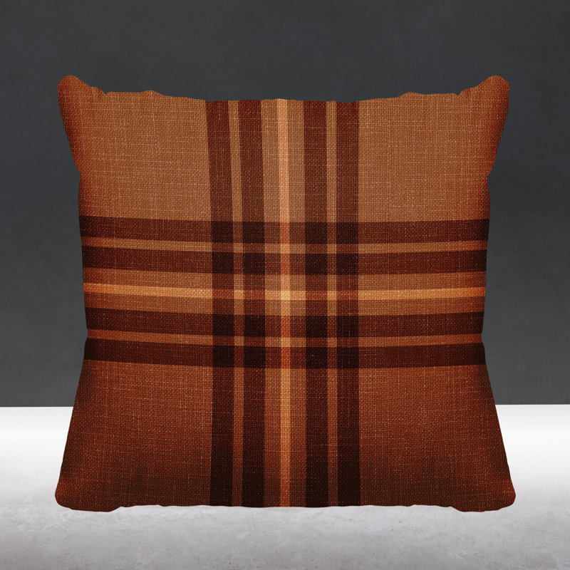 Coussin intérieur / extérieur Brady, L 17 po x H 17 po, Orange brûlé