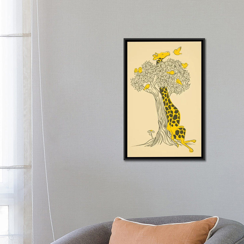 «Friends In High Places», impression sur toile, H 26 po x l 18 po x P 1,5 po, Toile avec cadre noir, Pas de tapis