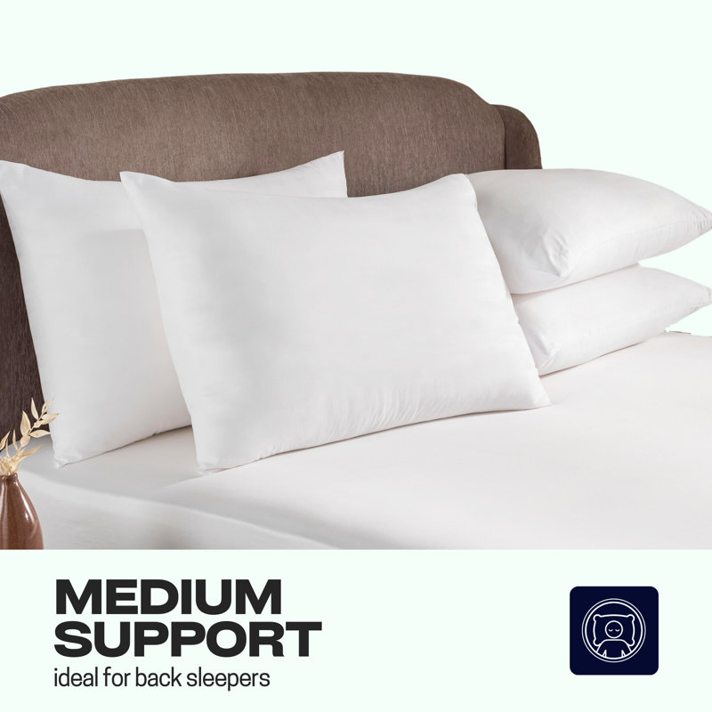 NightComfort Deluxe Medium Support Microfibre Pillows Pack of 2