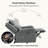 Zero zero clearence recliner  Power Recliner With Dual Motor Adjustable Headrest, Scratch-Resistant Faux Leather, USB Charging, Grey-1706892099