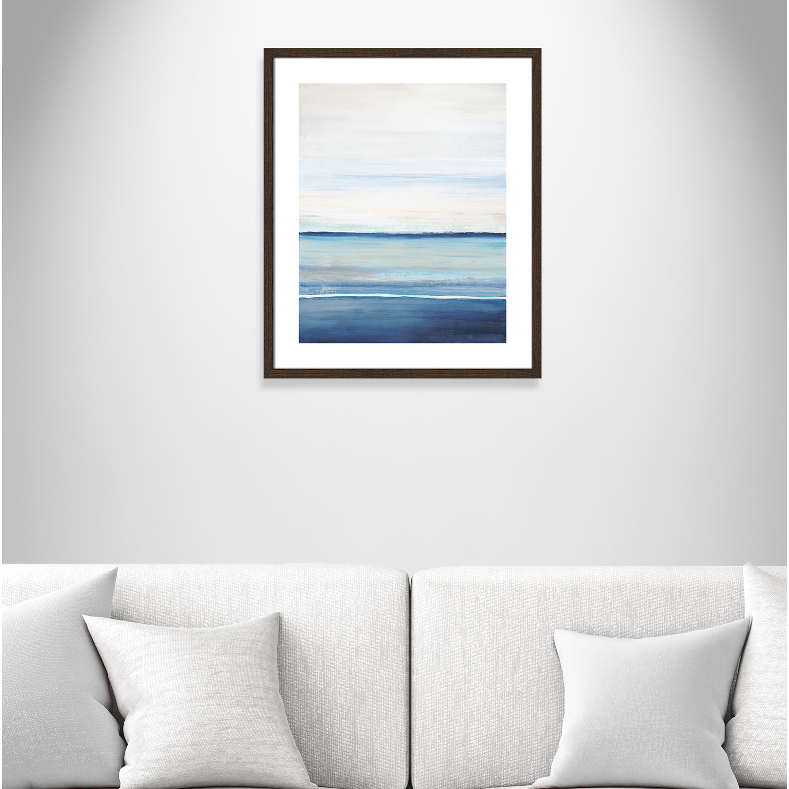 Emmit "Distant Whispers" Print by Filippo Ioco, 25.5" H x 21.5" W x 0.75" D, Walnut Wood Framed Paper