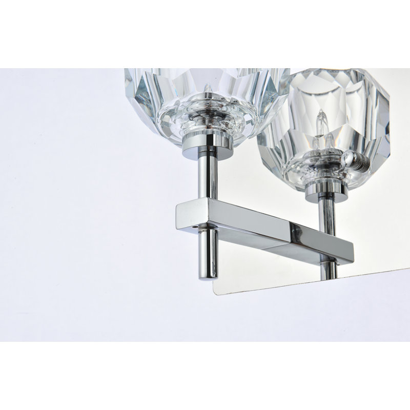 Armed Sconce, 6" H x 32" W x 6" D, Chrome, 5
