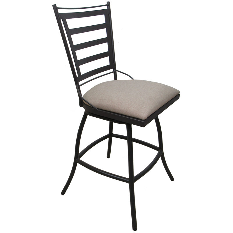 Comptoir pivotant, bar et très grand tabouret Almarion, Toile Patty, Très grand (siège d'une hauteur de 35 po)
