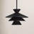 Vinnie 1-Light Pendant in Matte Black-1742904047