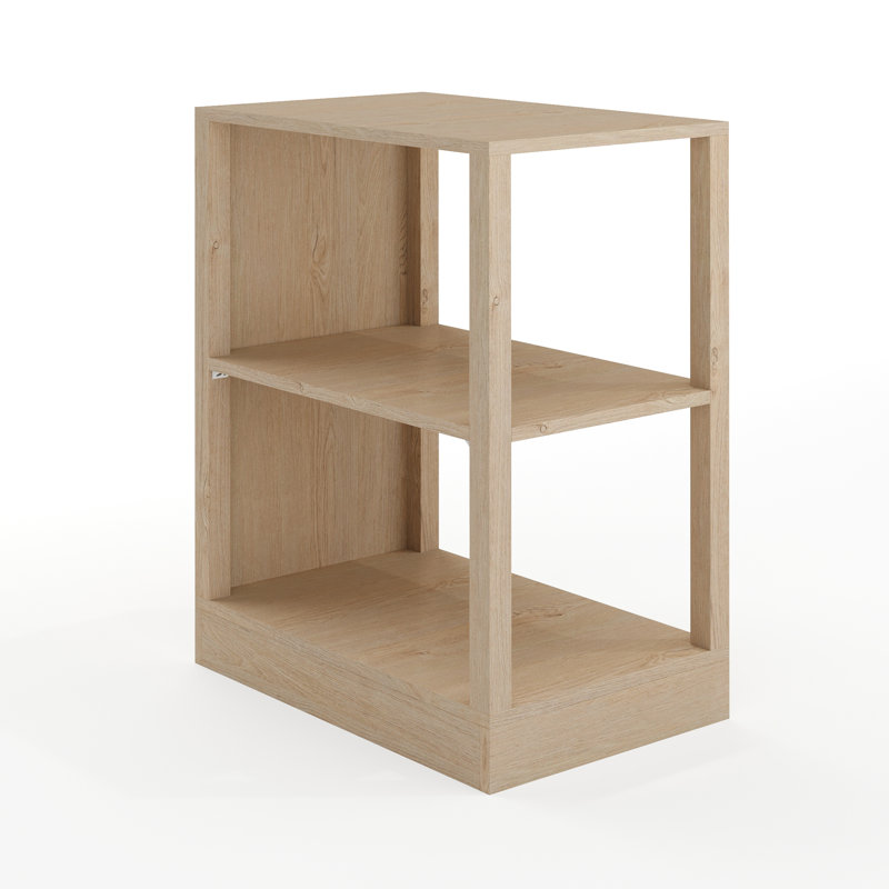 Martha Stewart Kayden Home Office Modular 2 Tier Open Bookshelf, Brown