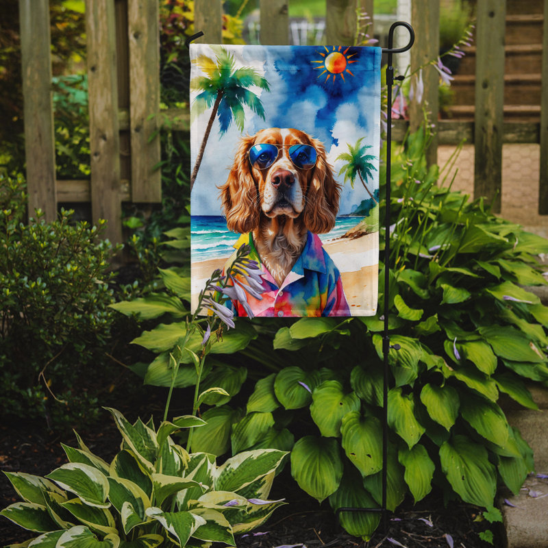 Bouvier bernois avec drapeau de jardin, Épagneul cocker