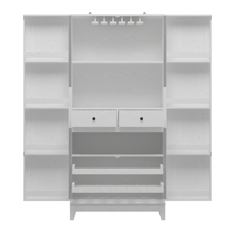 Minimalist 2-Door Storage Cabinet With Shelf & Drawer
