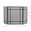 Country Living Pinecrest Mesh Fireplace Screen with Durable 3-Panel Steel Frame - Brass Handles