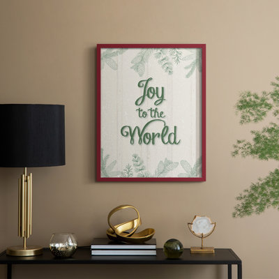 Joy to the World Framed Print - Solid Wood