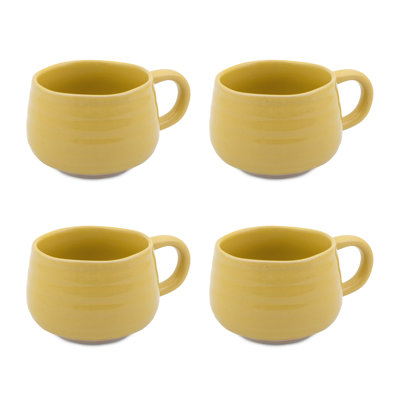 Jamie Oliver Big Love Cosy Cuppa Set, 4Pc Stoneware Mugs