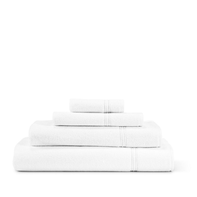 Classic Bath Sheet, White/White