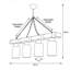 Lustre linéaire en bois et corde 4 lumières Eldredge